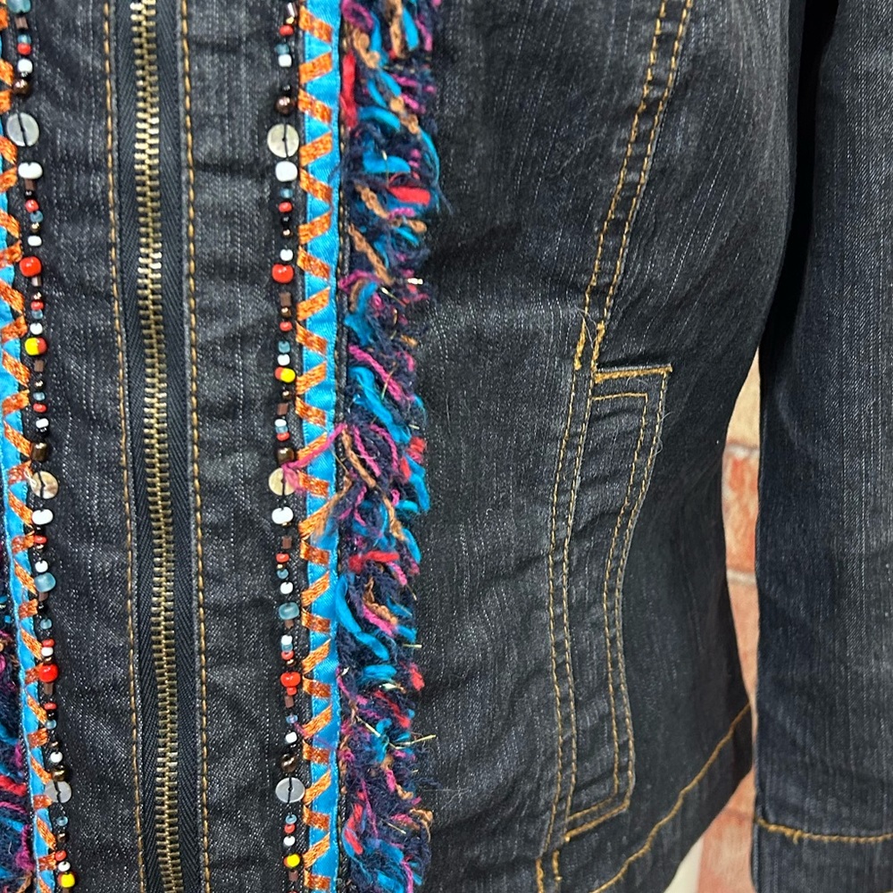 Ruby Rd Embellished Denim Jacket - image 2